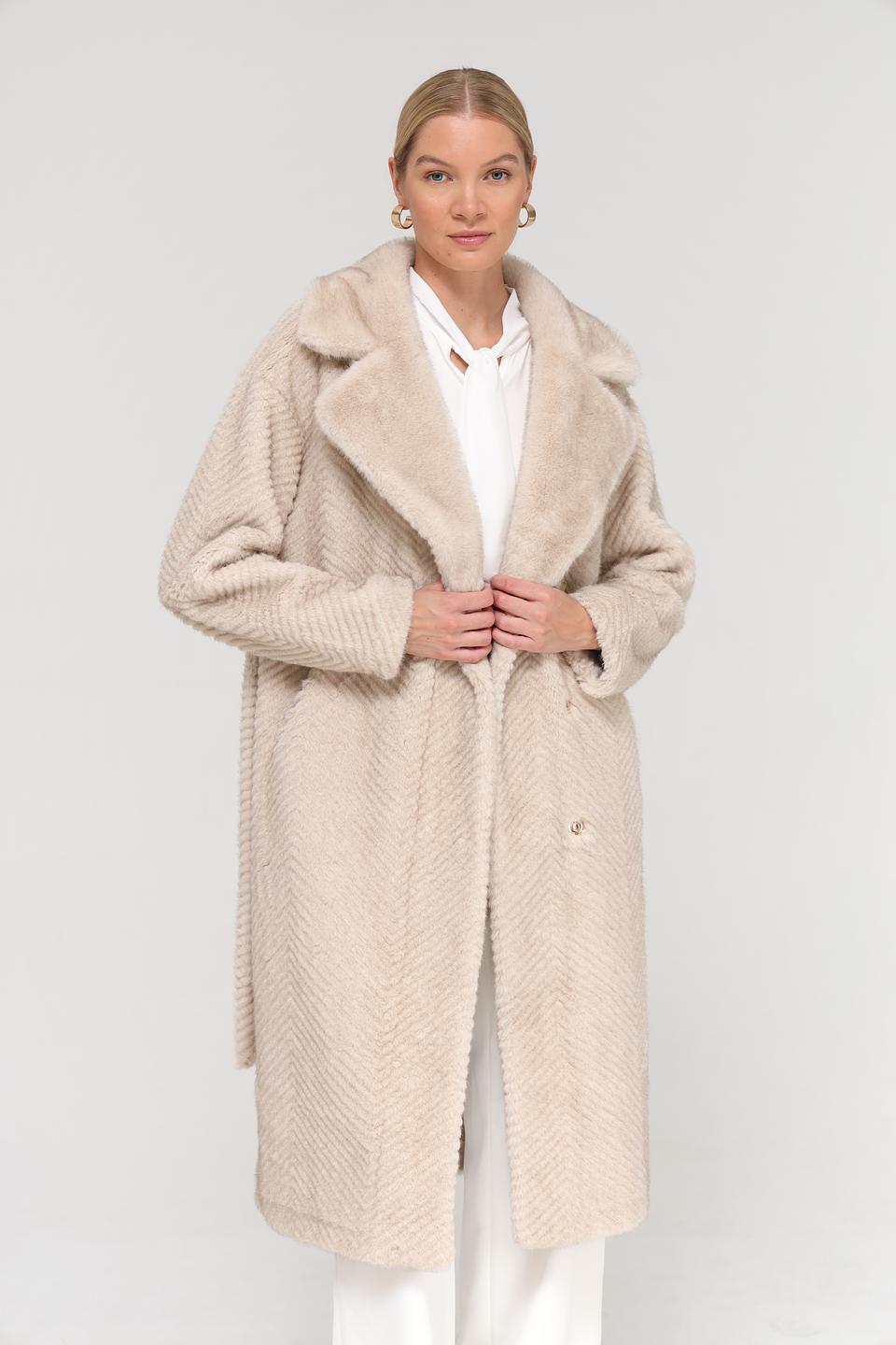 Шуба Electra style бежевая