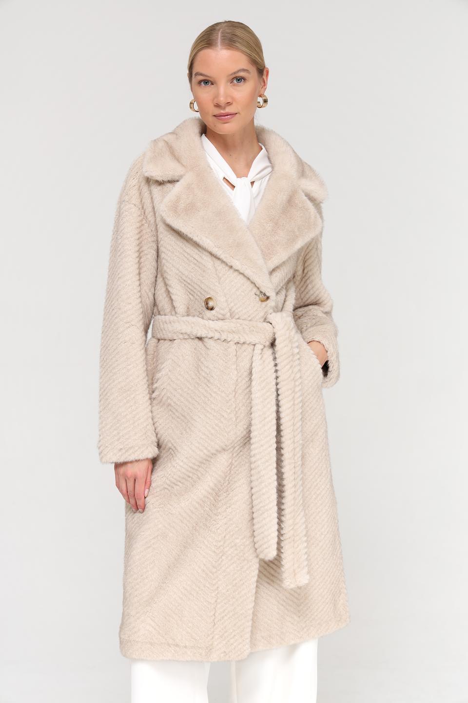 Шуба Electra style бежевая