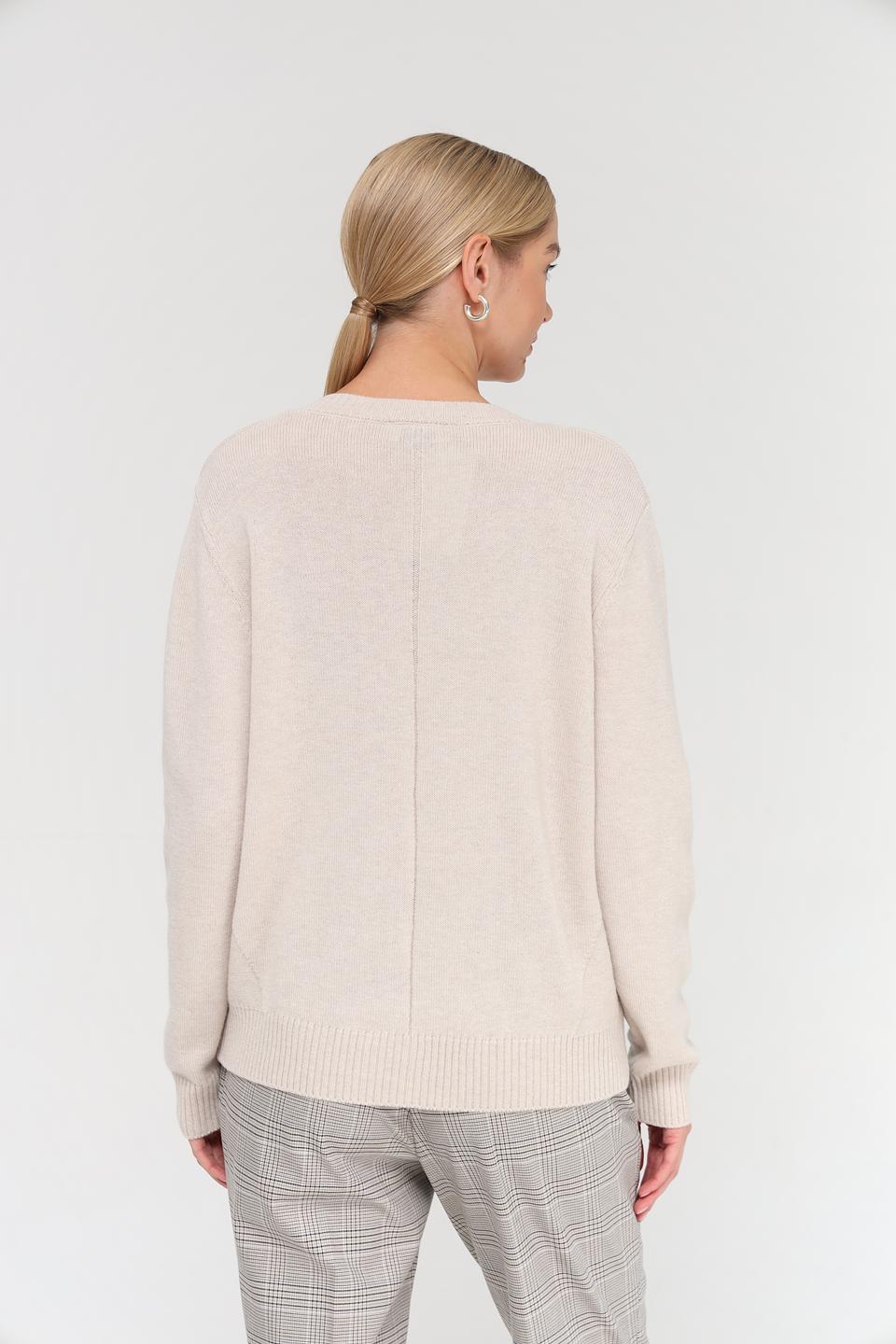 Пуловер Maerz V-образный бежевый