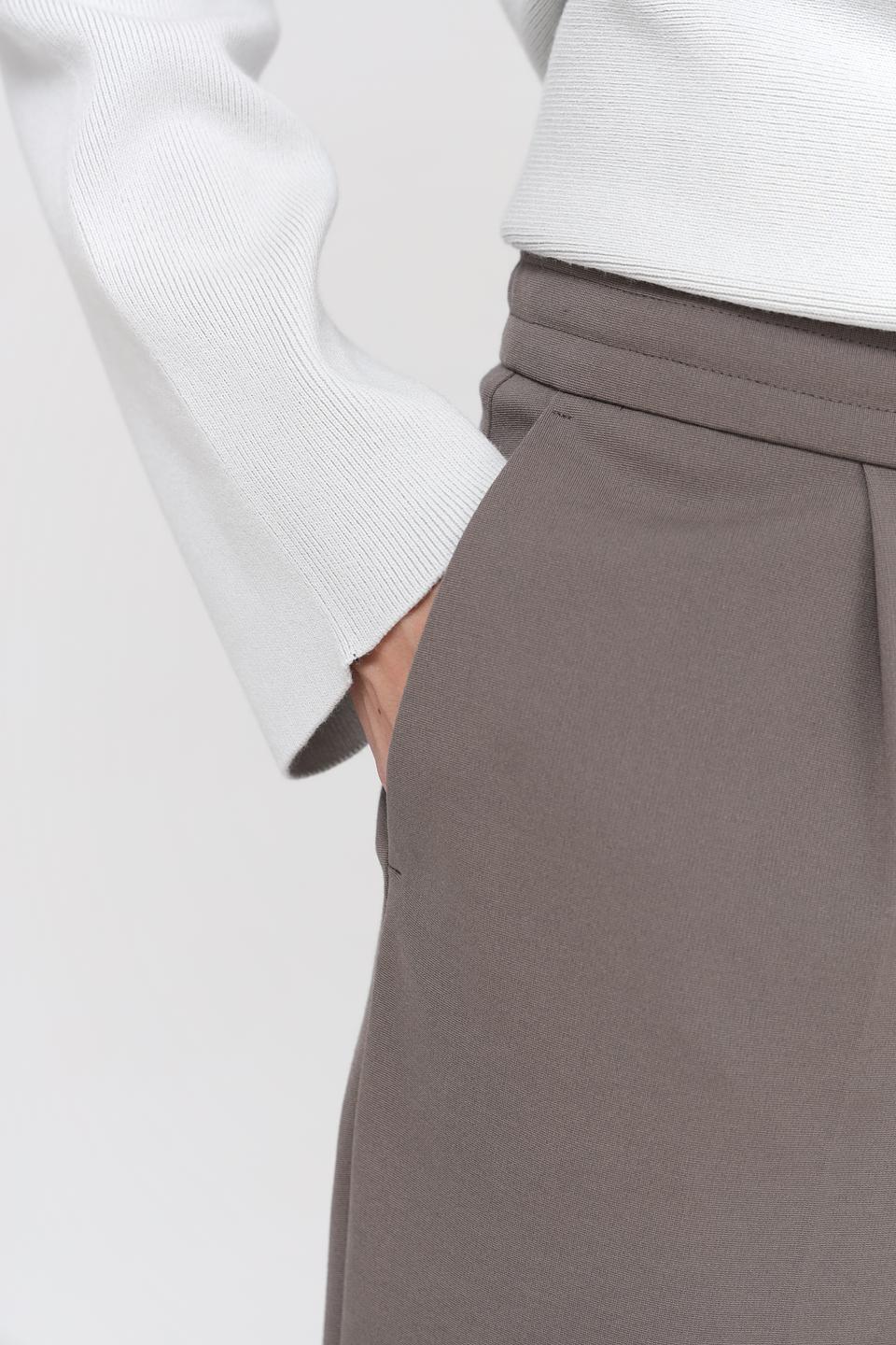Брюки классические Luisa Cerano серо-коричневые