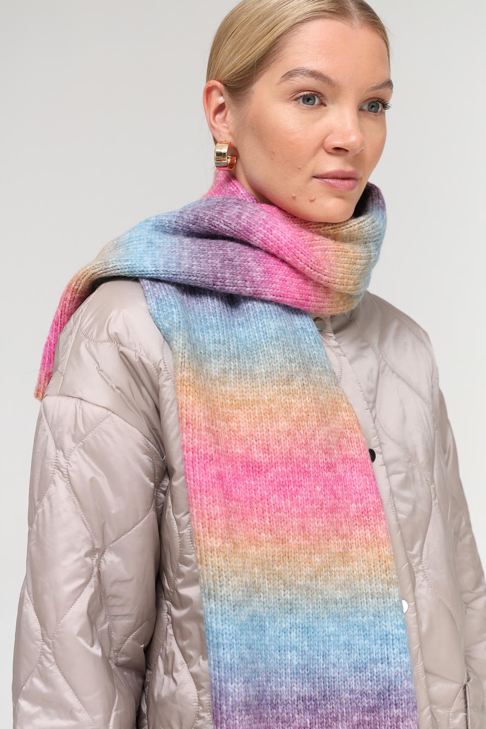 Шарф Fraas разноцветный вязаный