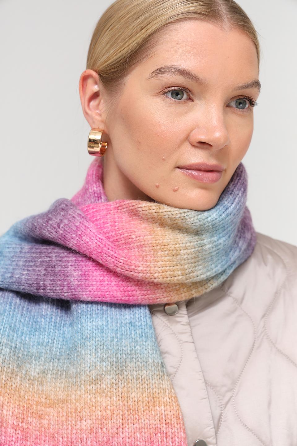 Шарф Fraas разноцветный вязаный