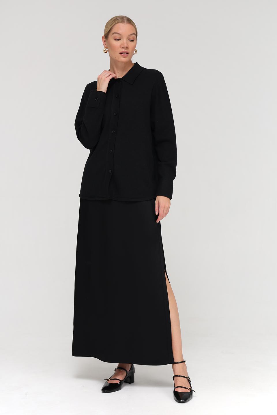 Юбка Marc Cain чёрная с разрезом