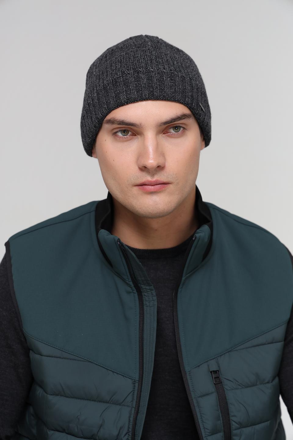 Шапка Marhatter мужская серая меланж