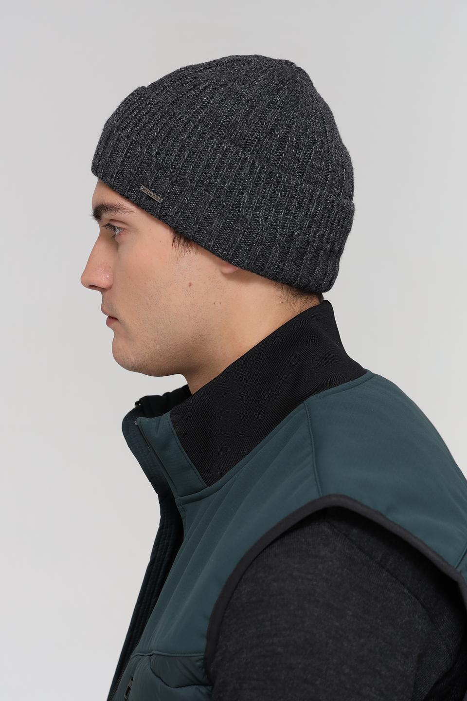 Шапка Marhatter мужская серая меланж