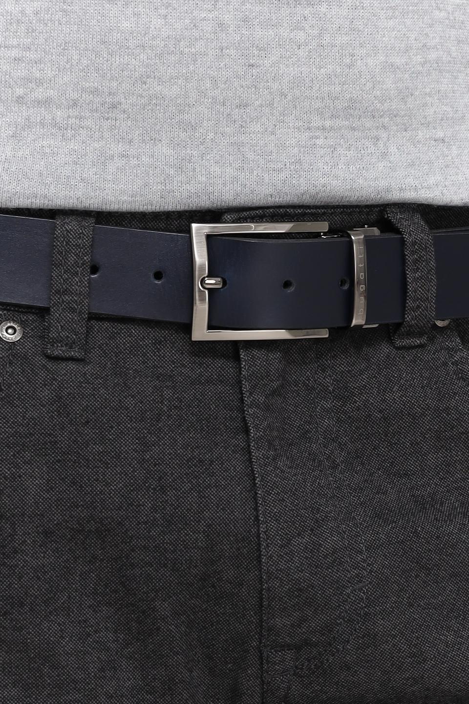 Ремень Bugatti ACC кожаный чёрный