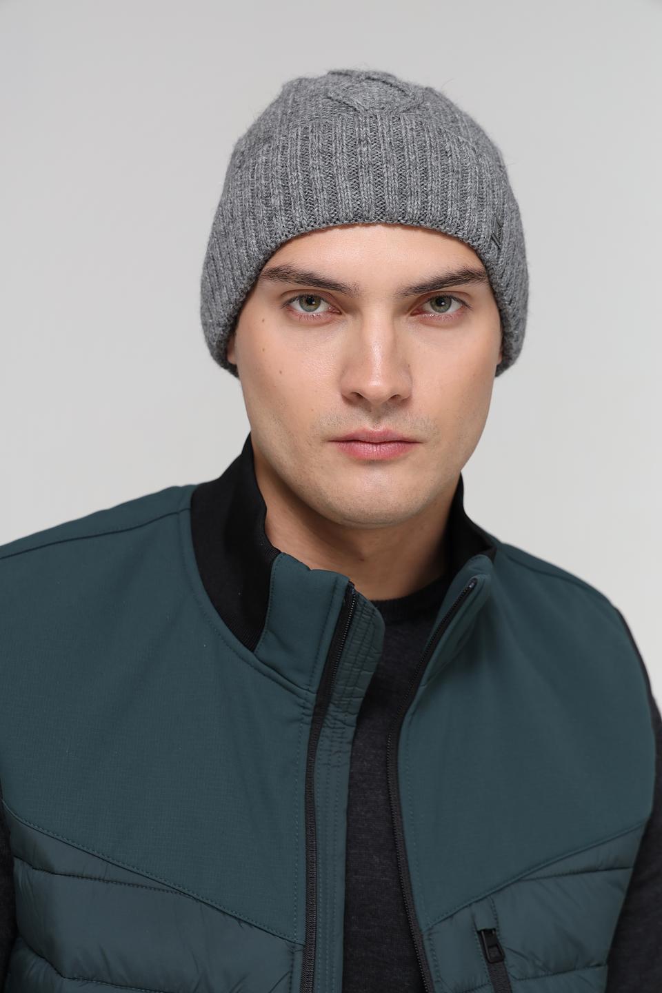 Шапка Marhatter серая с косами