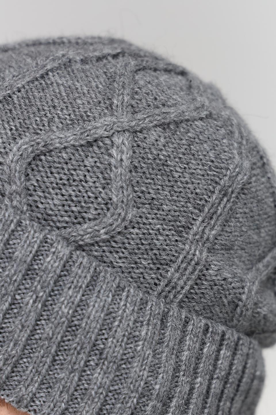 Шапка Marhatter серая с косами