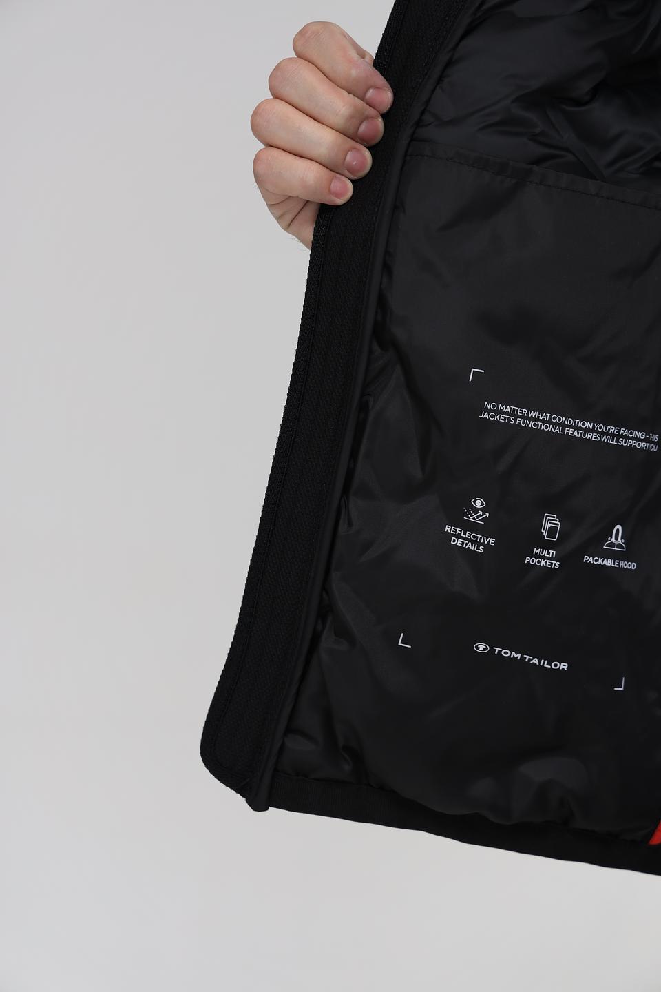 Куртка Tom Tailor стеганая чёрная