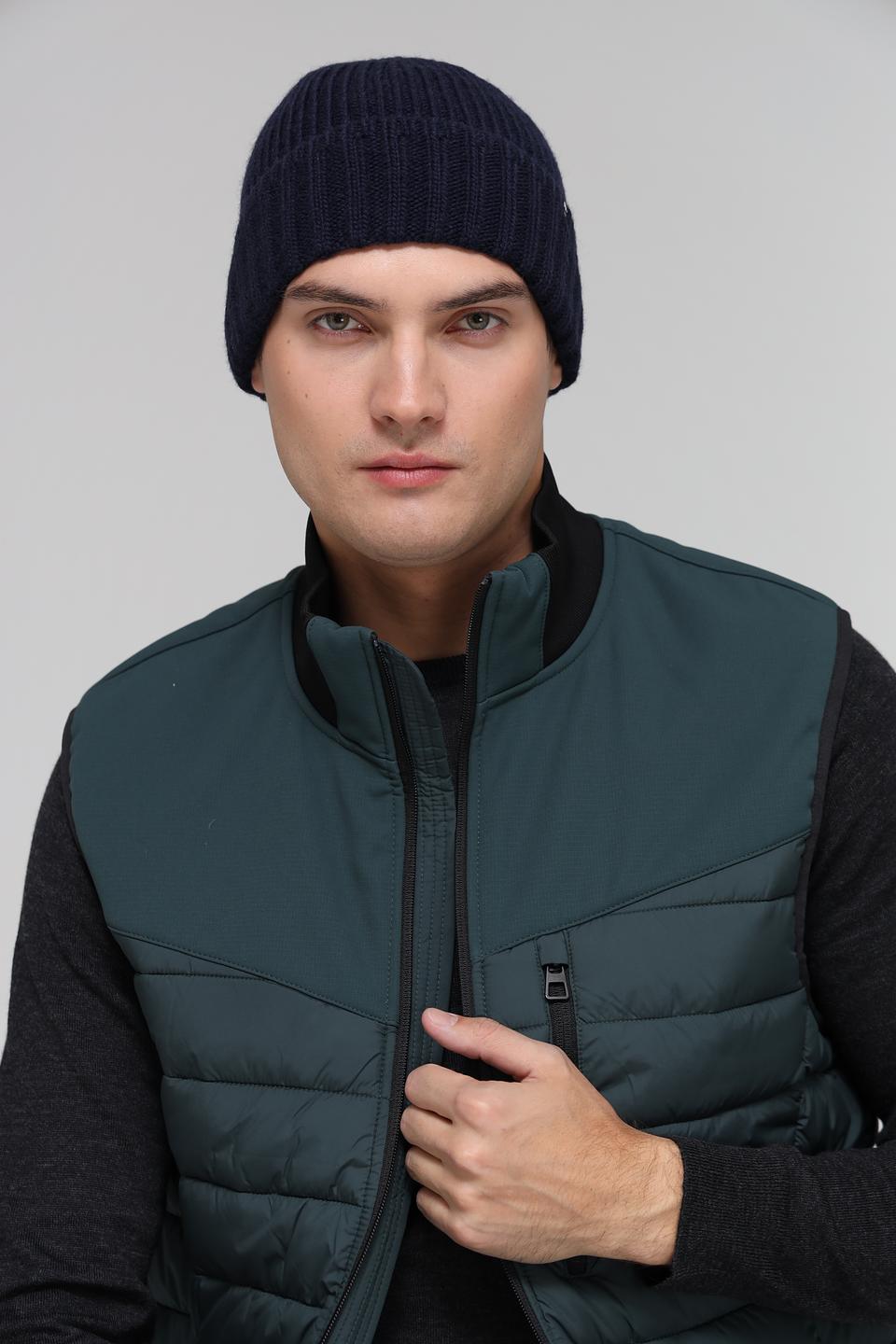 Шапка ADL man вязаная тёмно-синяя