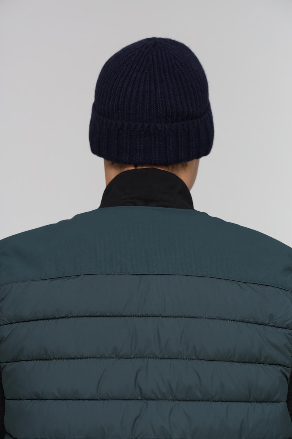 Шапка ADL man вязаная тёмно-синяя