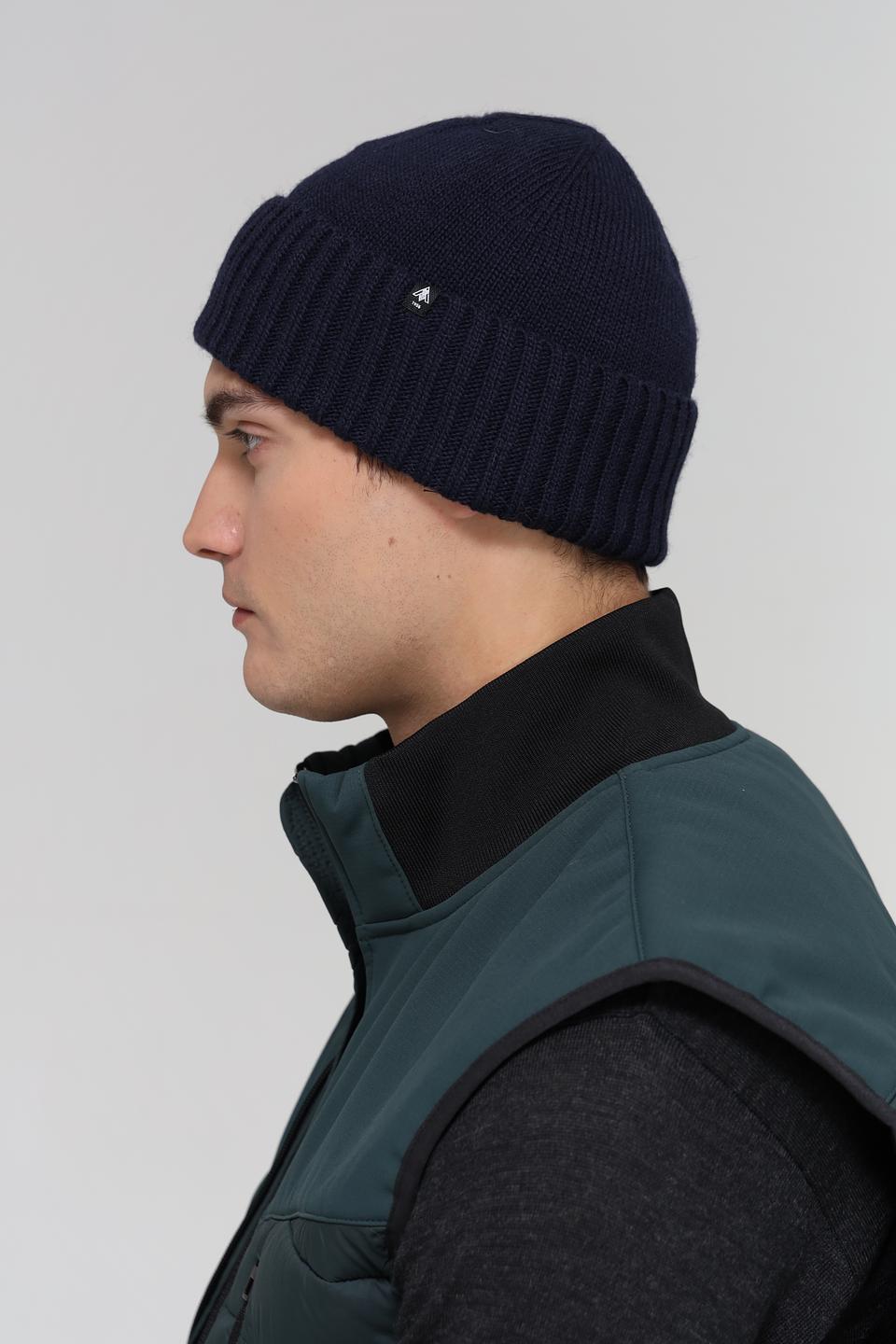 Шапка ADL man вязаная синяя