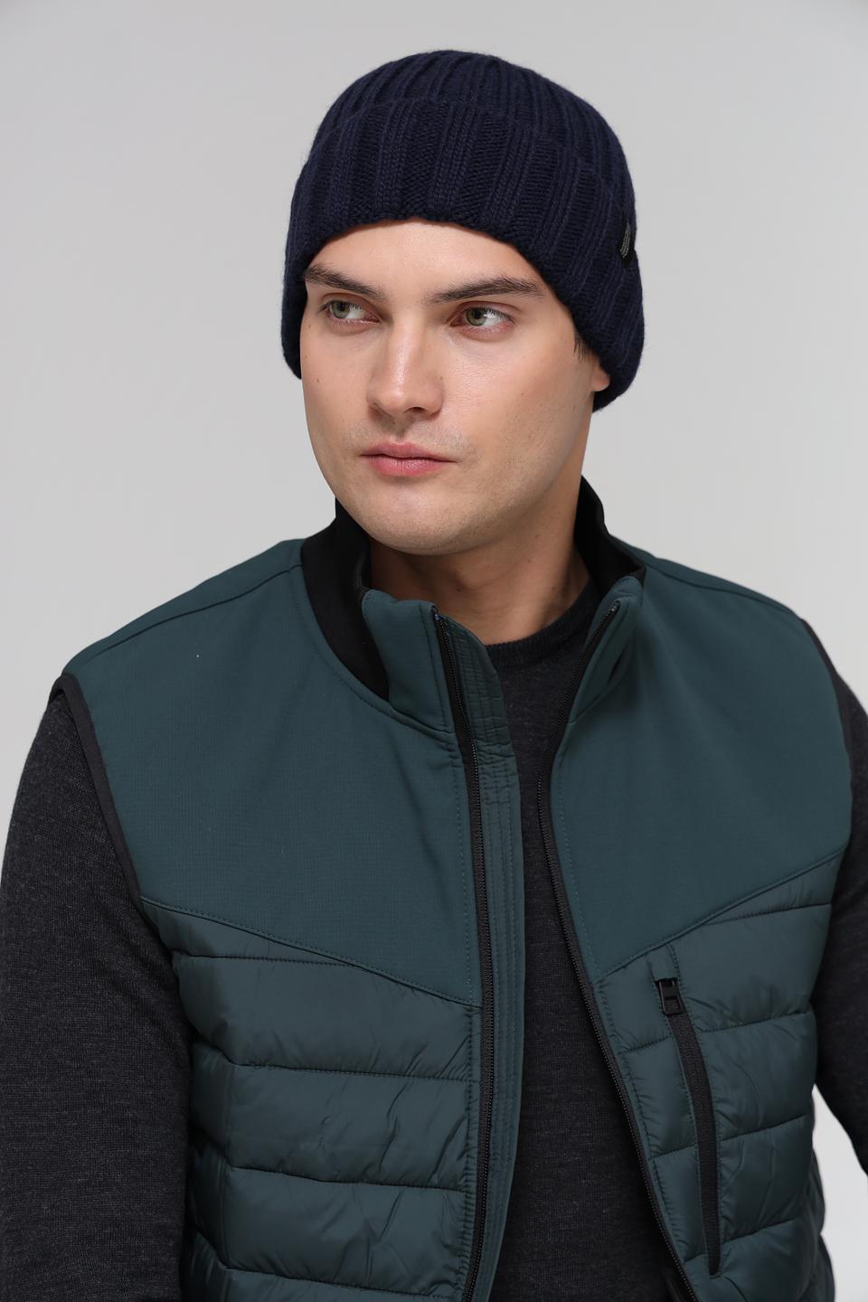 Шапка ADL man вязаная синяя