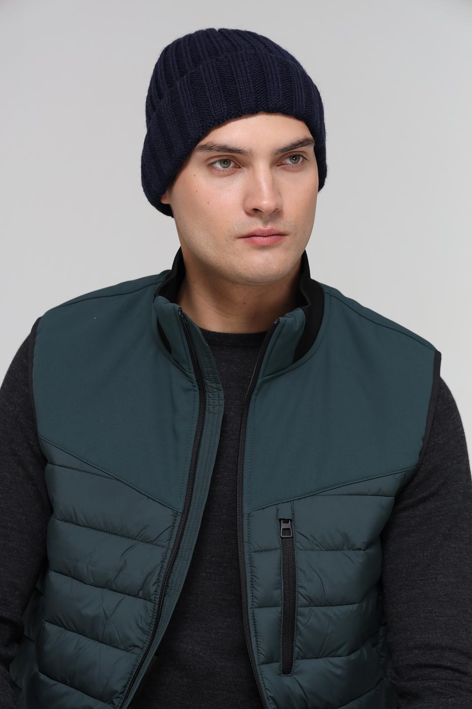 Шапка ADL man вязаная синяя