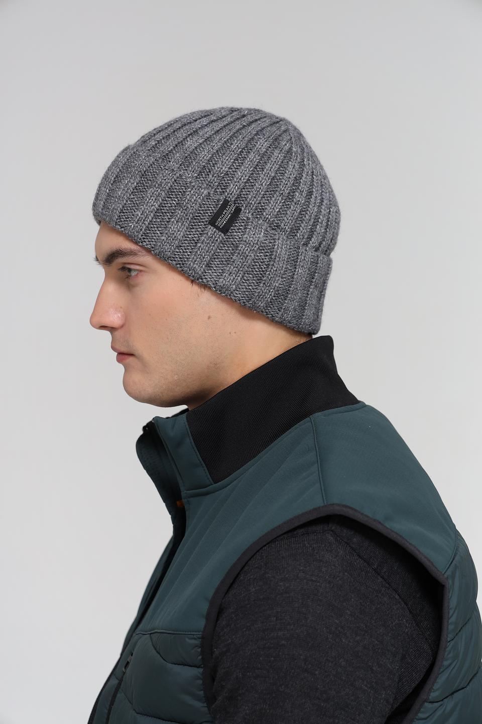 Шапка ADL man серая с логотипом