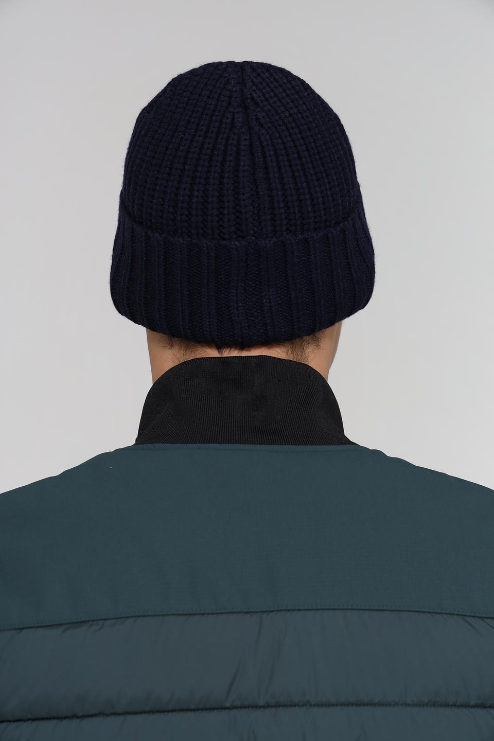 Шапка ADL man вязаная синяя