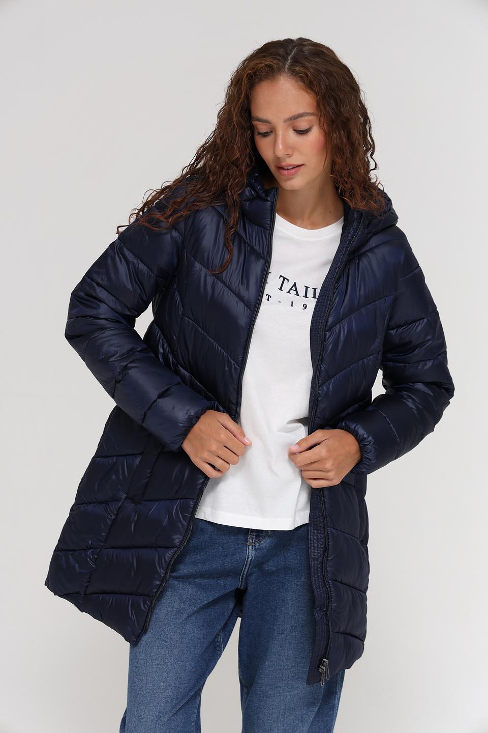 Пальто стеганое Tom Tailor синее