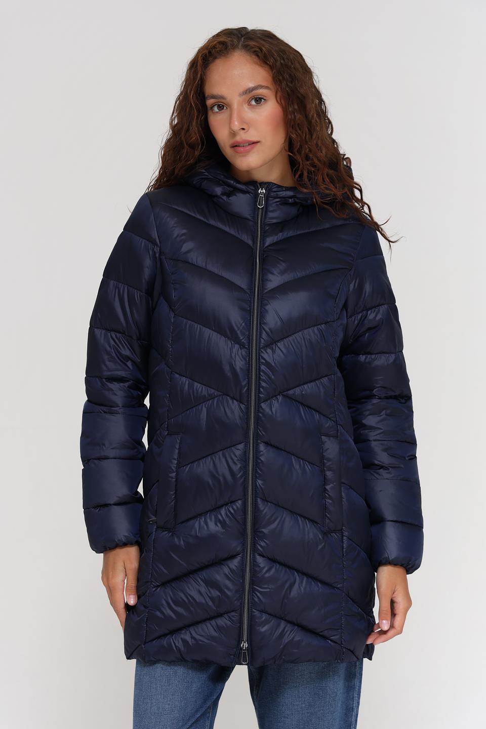 Пальто стеганое Tom Tailor синее