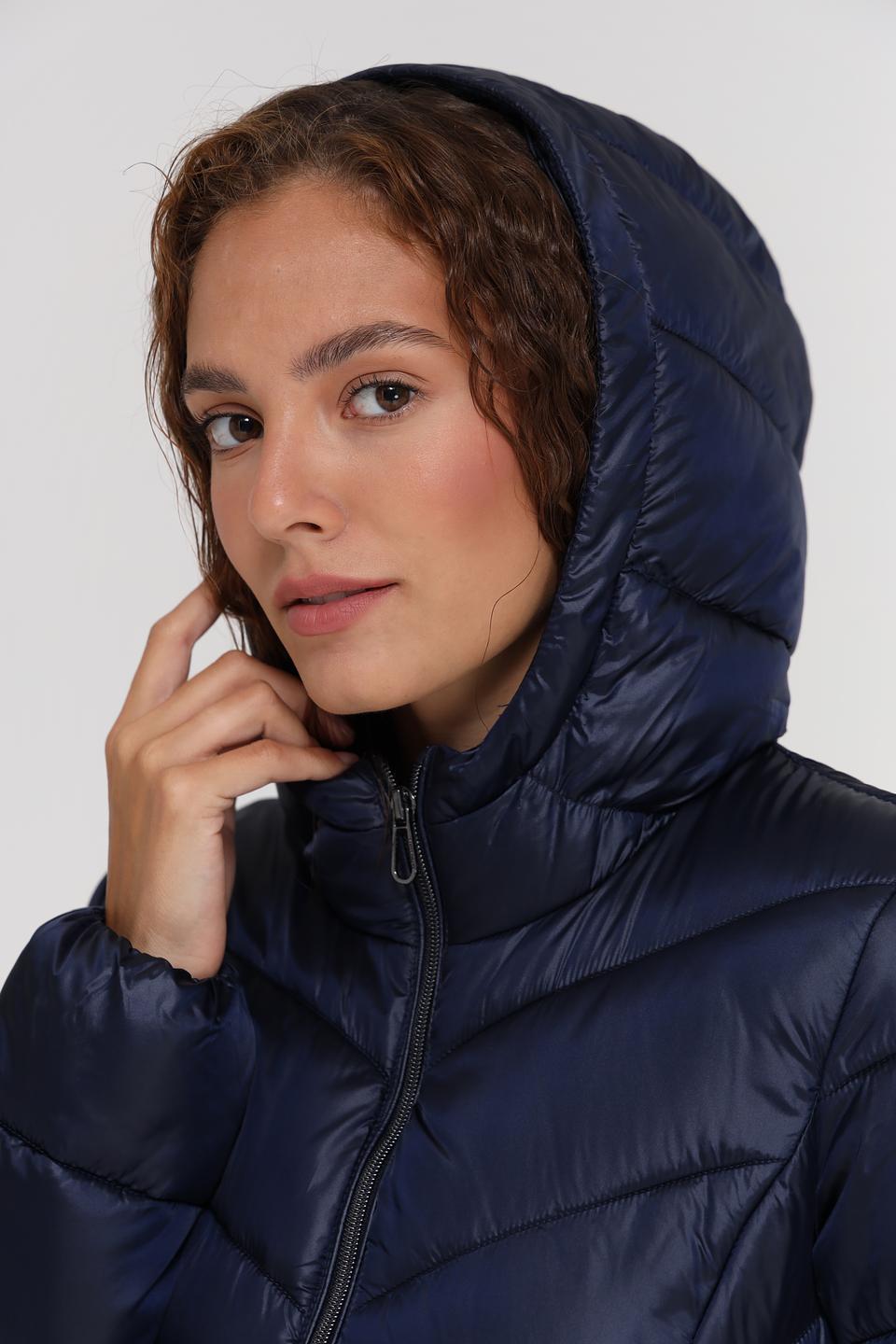 Пальто стеганое Tom Tailor синее