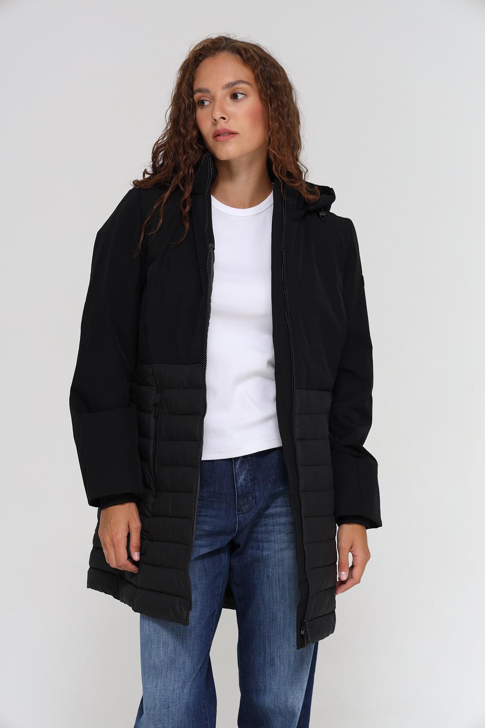 Пальто Tom Tailor стеганое чёрное