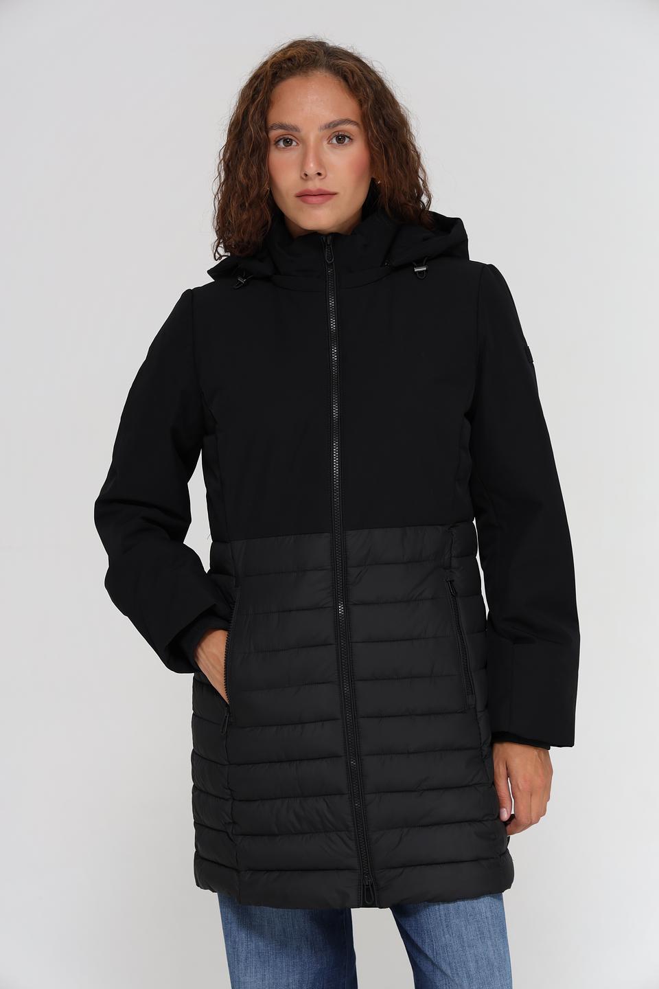 Пальто Tom Tailor стеганое чёрное