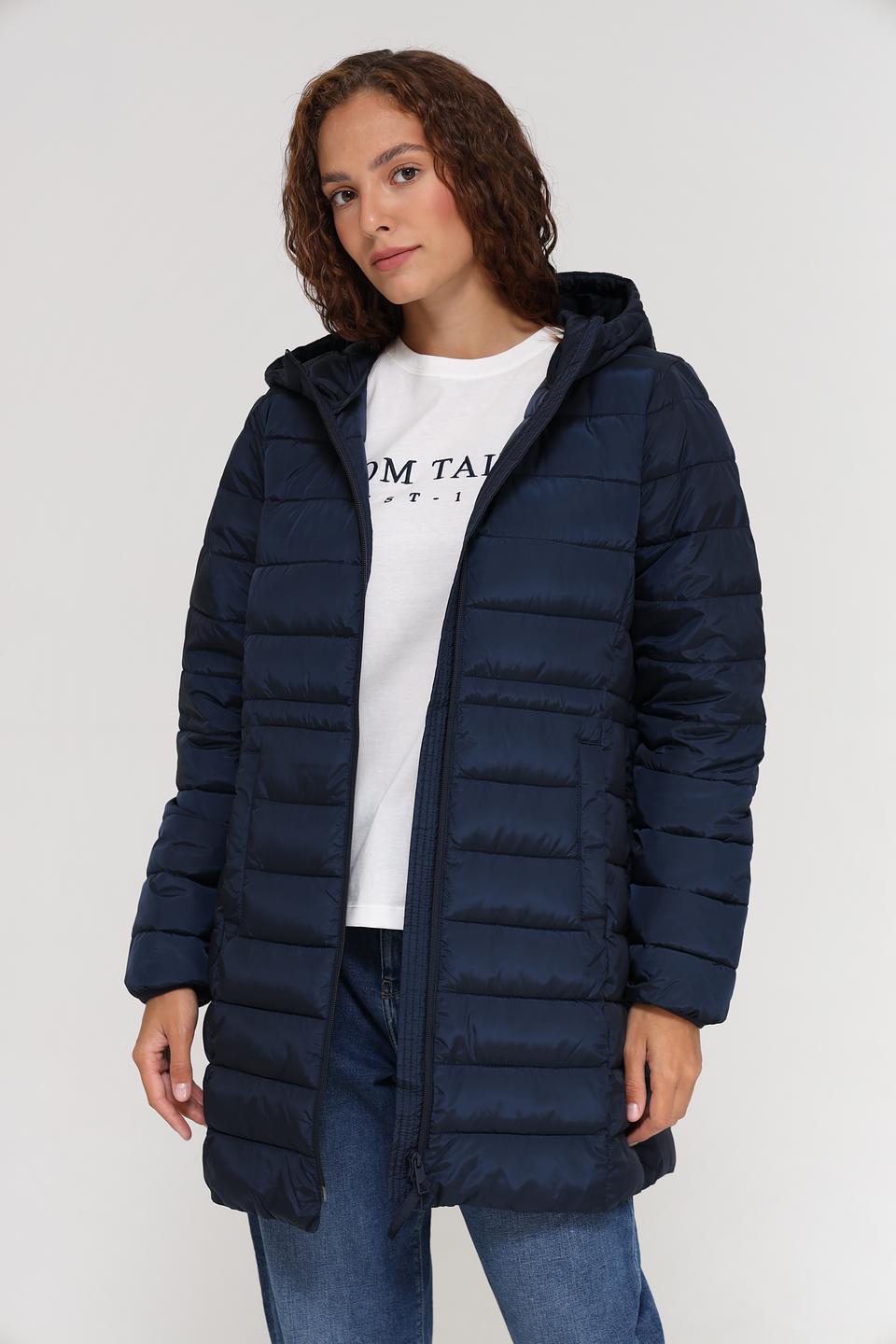 Пальто стеганое Tom Tailor denim синее