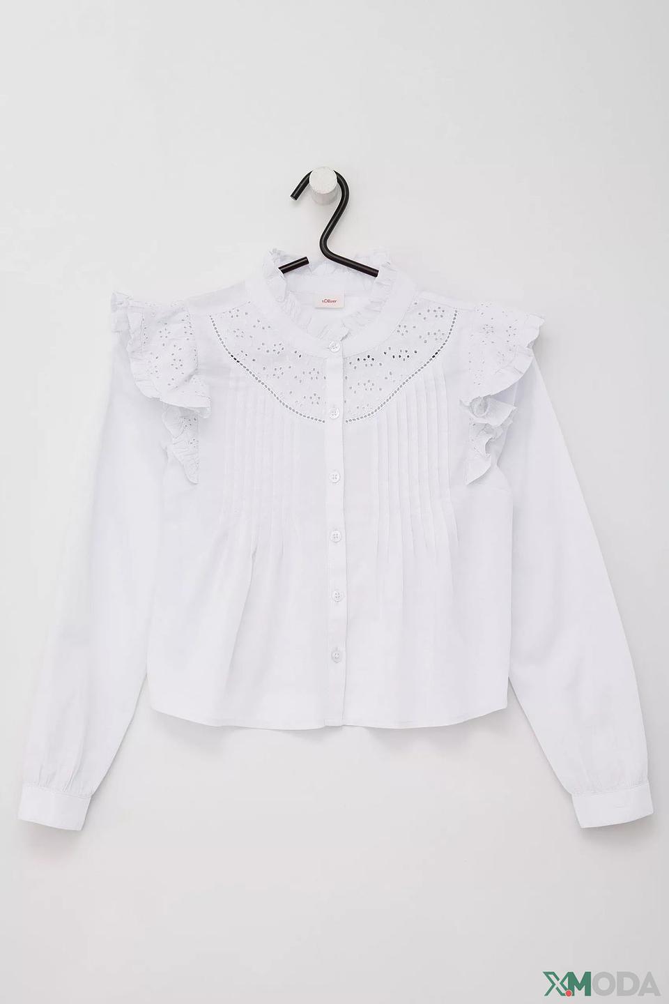 Блуза s.Oliver с рюшами белая