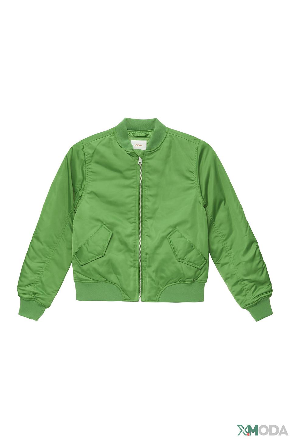 Куртка-бомбер s.Oliver зелёная