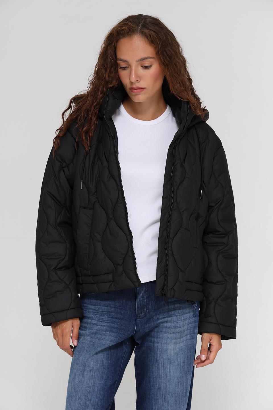 Куртка Tom Tailor стеганая чёрная
