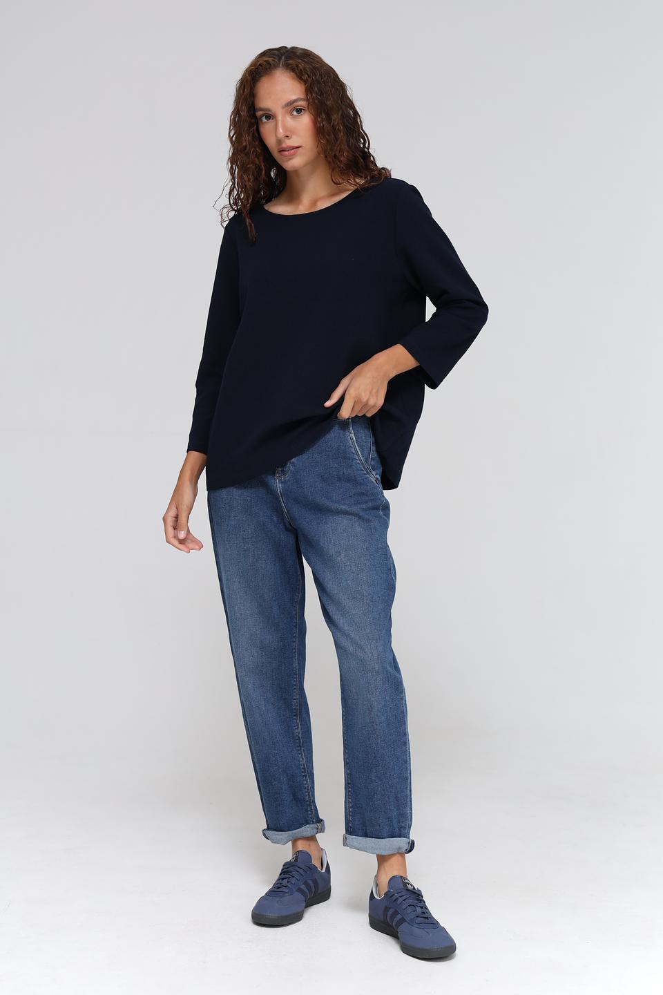 Лонгслив Tom Tailor тёмно-синий