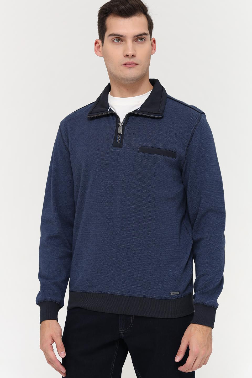 Джемпер Casa Moda с молнией синий