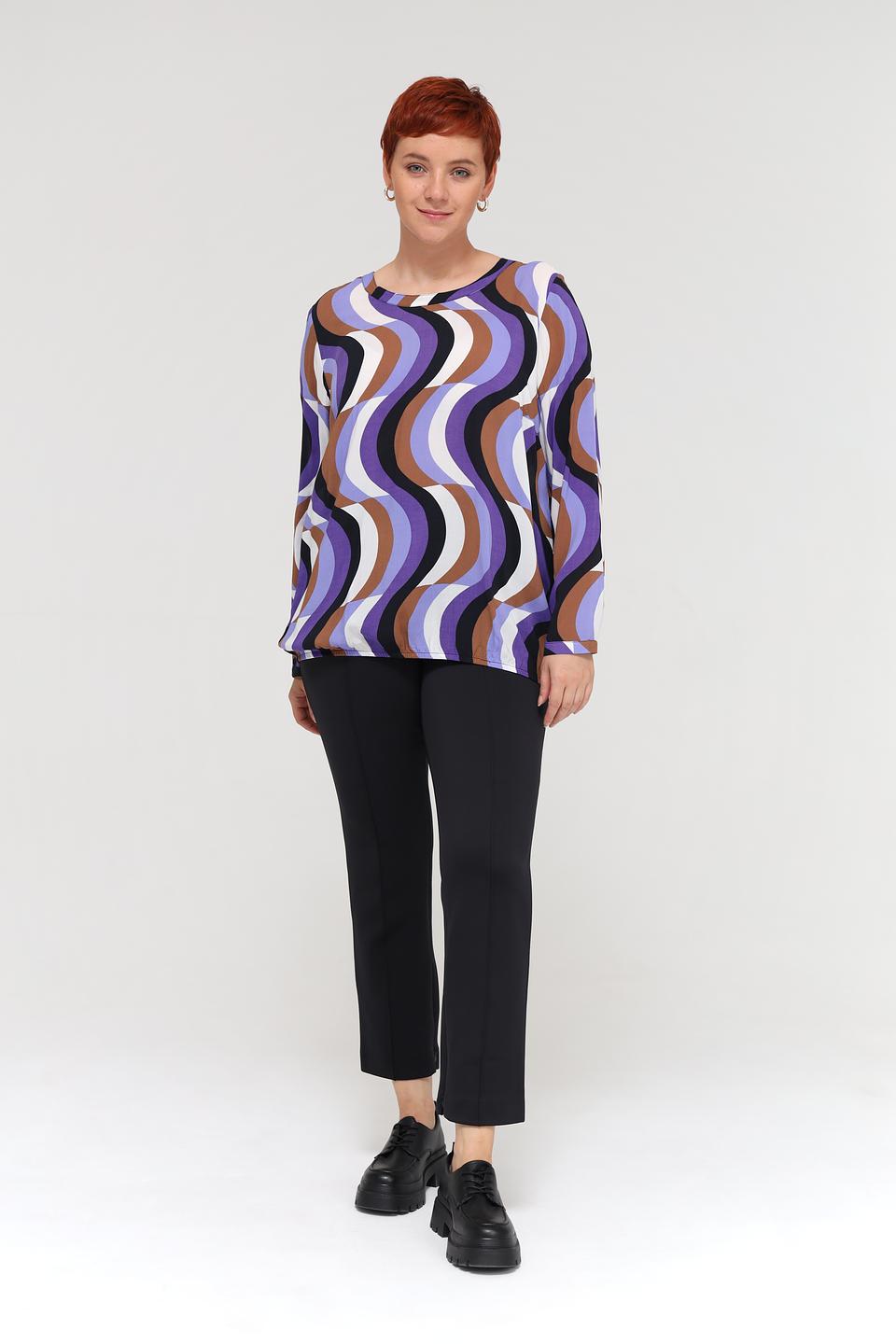 Блуза Frapp с волнистым принтом