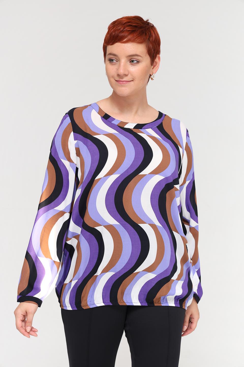 Блуза Frapp с волнистым принтом