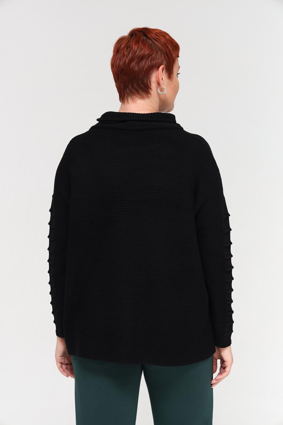 Пуловер Doris Streich чёрный с декором