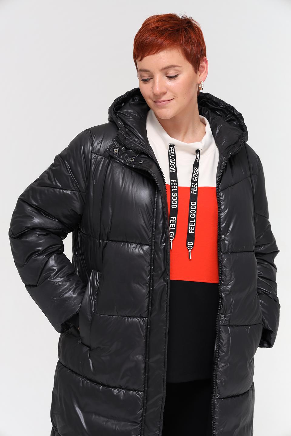 Пальто Samoon стеганое чёрное