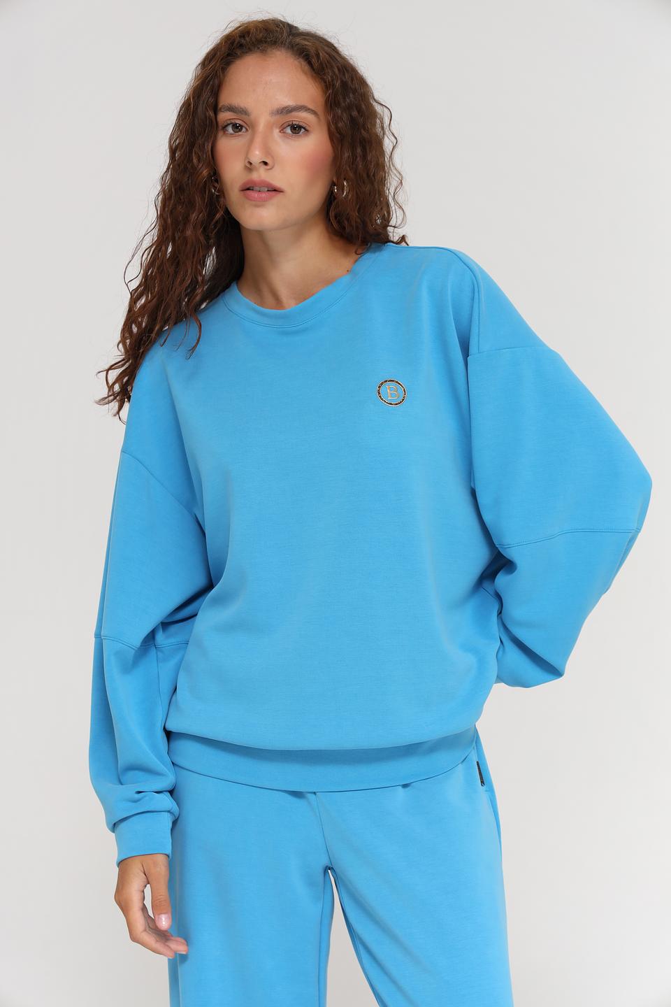 Пуловер Beatris голубой оверсайз