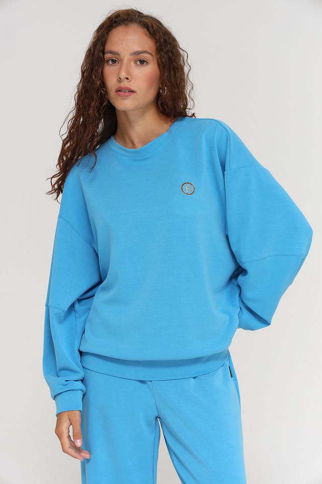 Пуловер Beatris голубой оверсайз