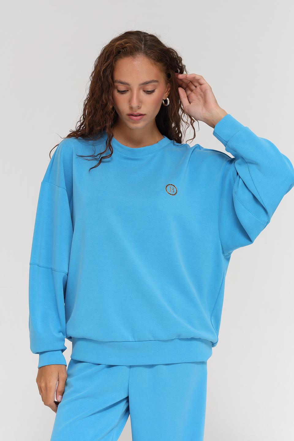 Пуловер Beatris голубой оверсайз