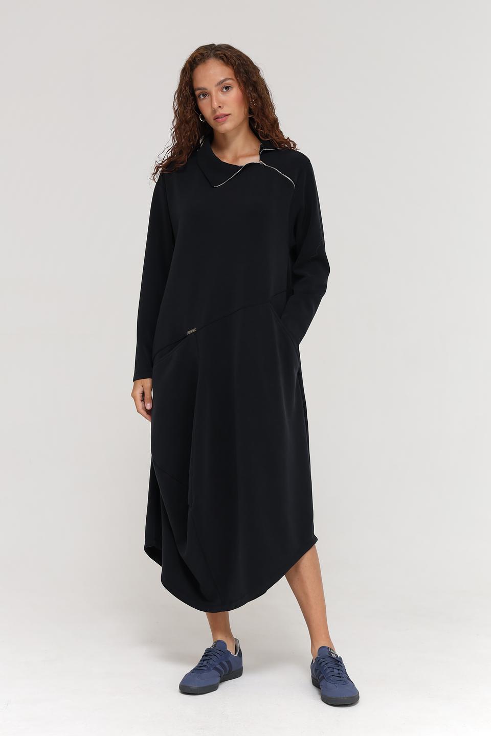Платье Beatris чёрное с молнией