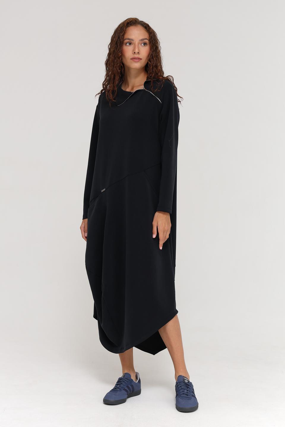 Платье Beatris чёрное с молнией