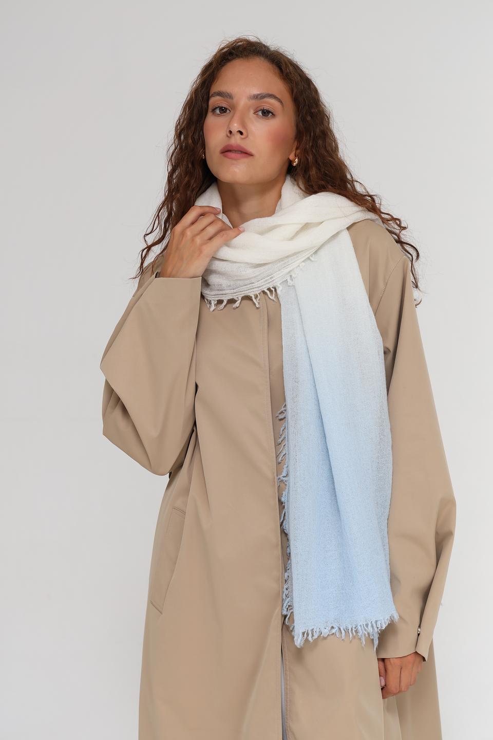 Шарф Fraas омбре голубой