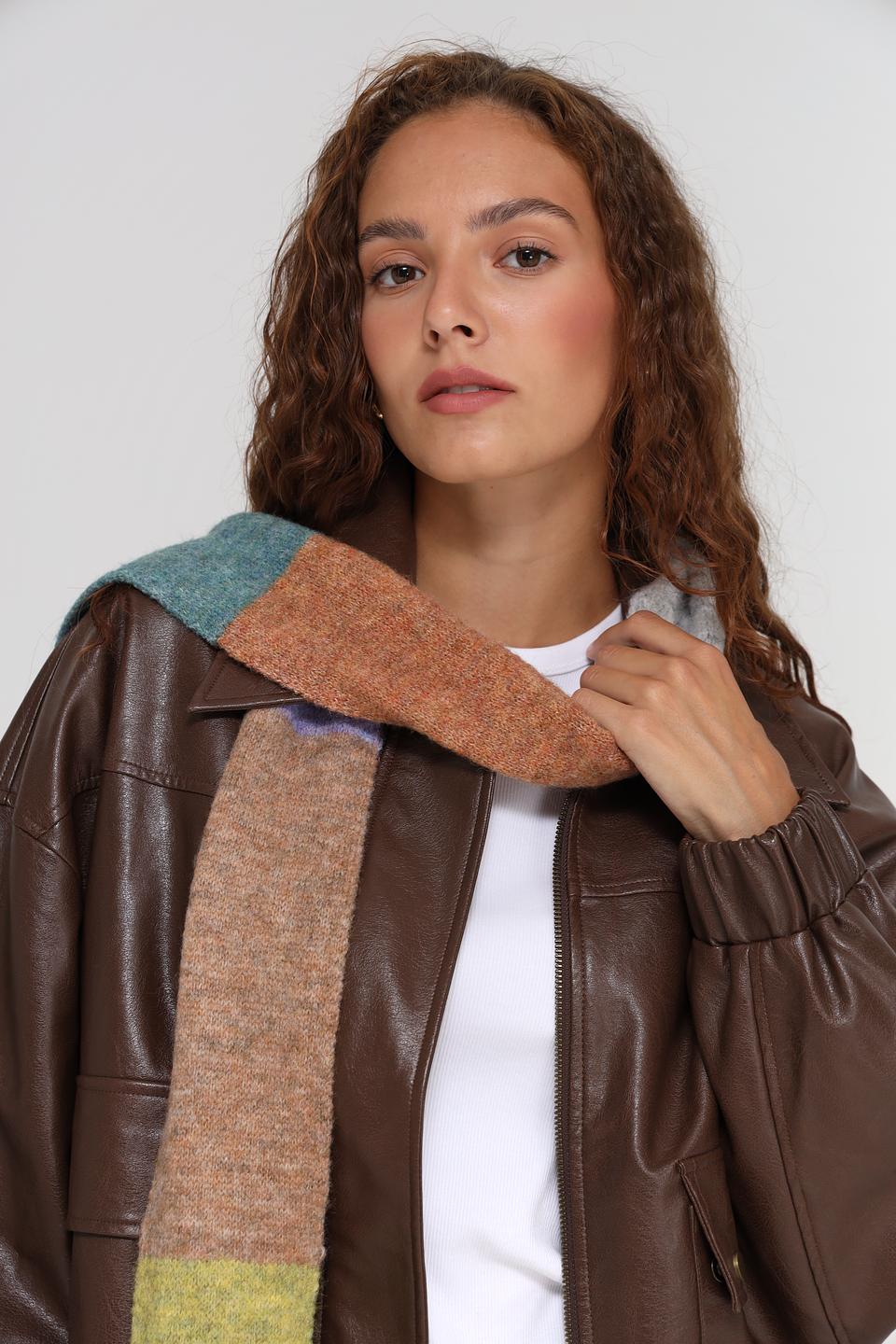 Шарф Fraas разноцветный в клетку