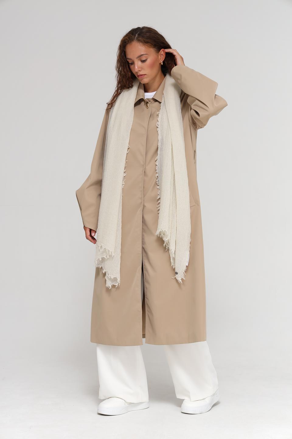 Шарф Fraas из шерсти с бахромой