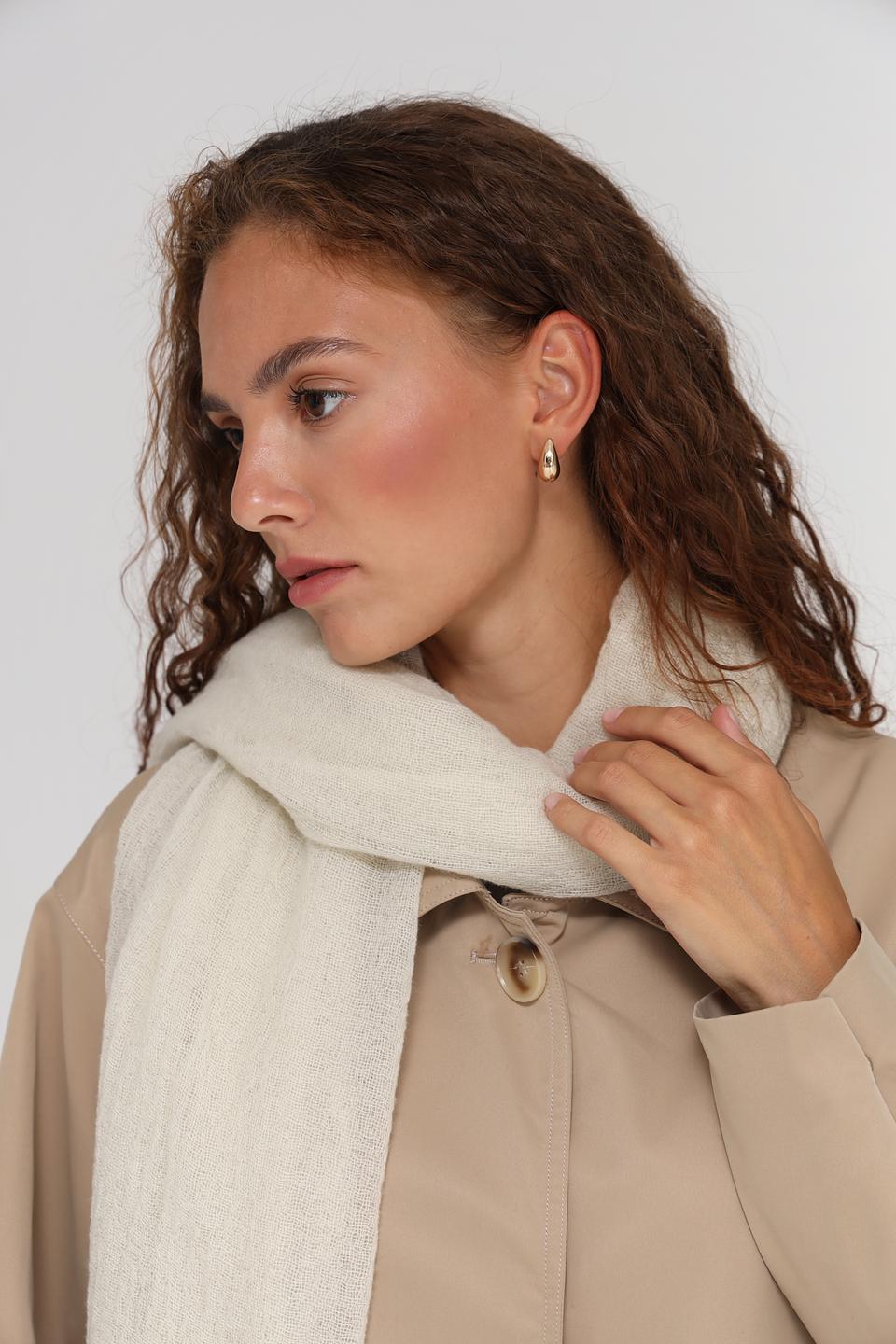 Шарф Fraas из шерсти с бахромой