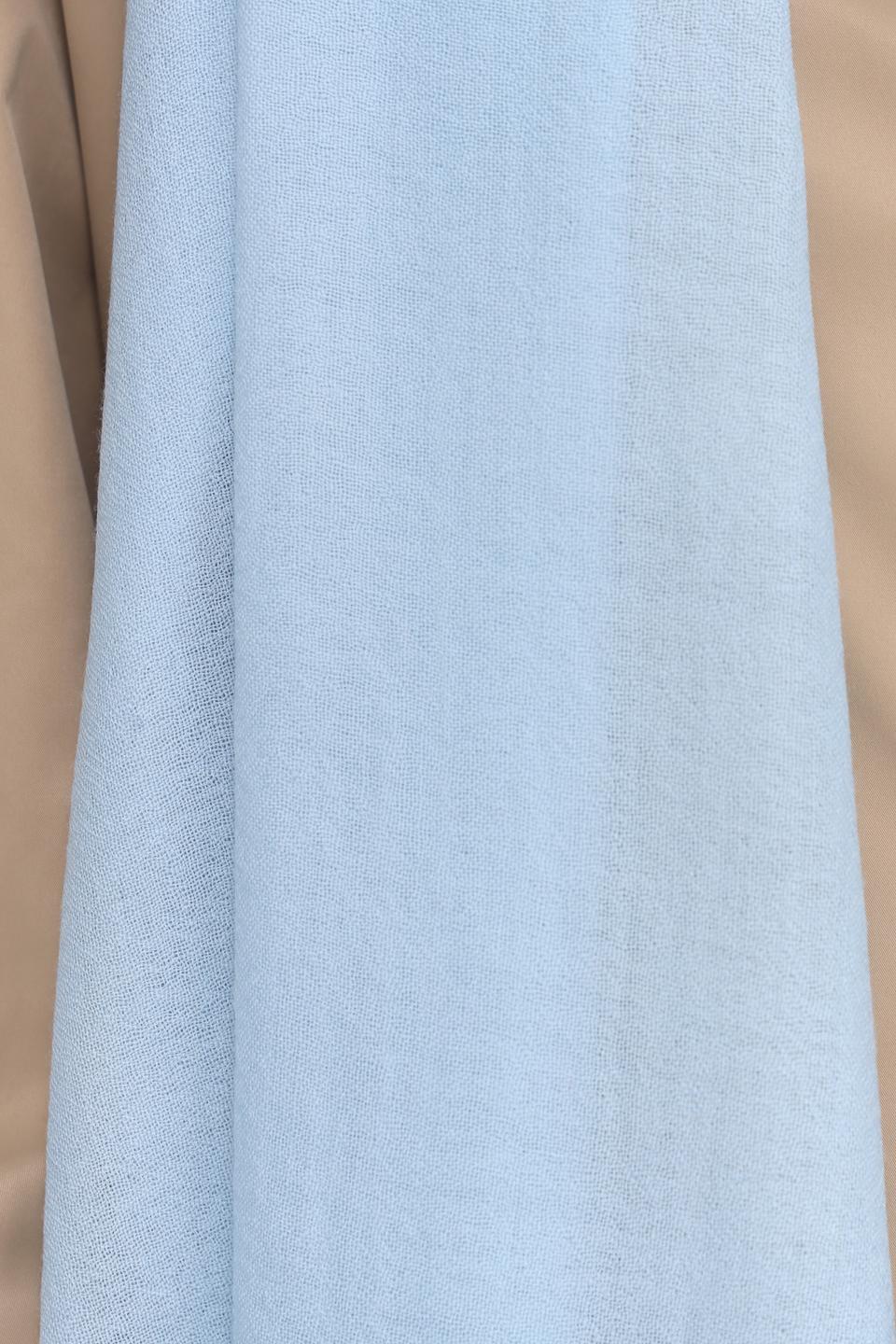 Шарф Fraas голубой с бахромой