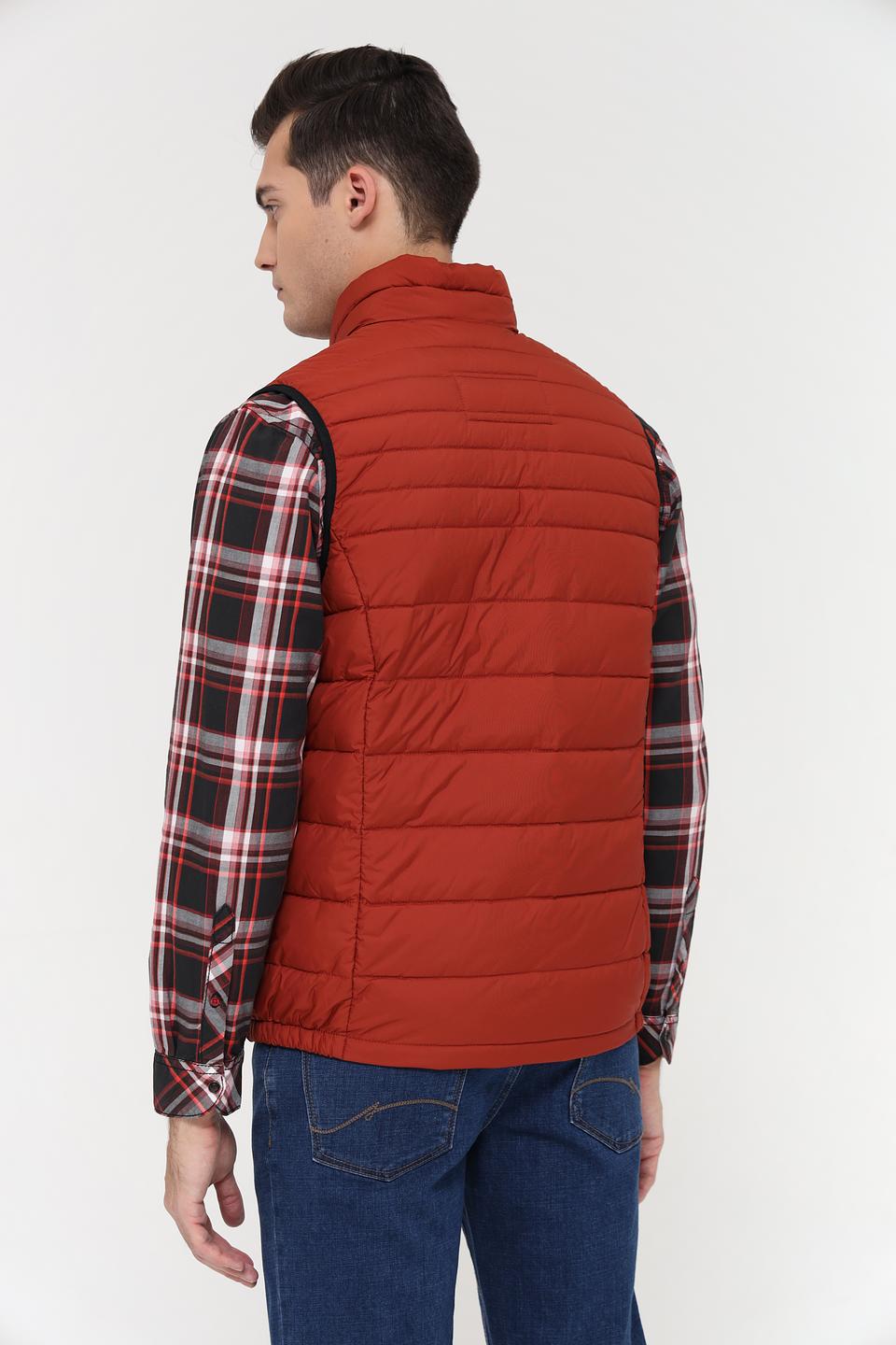 Жилет Bugatti стеганый терракотовый