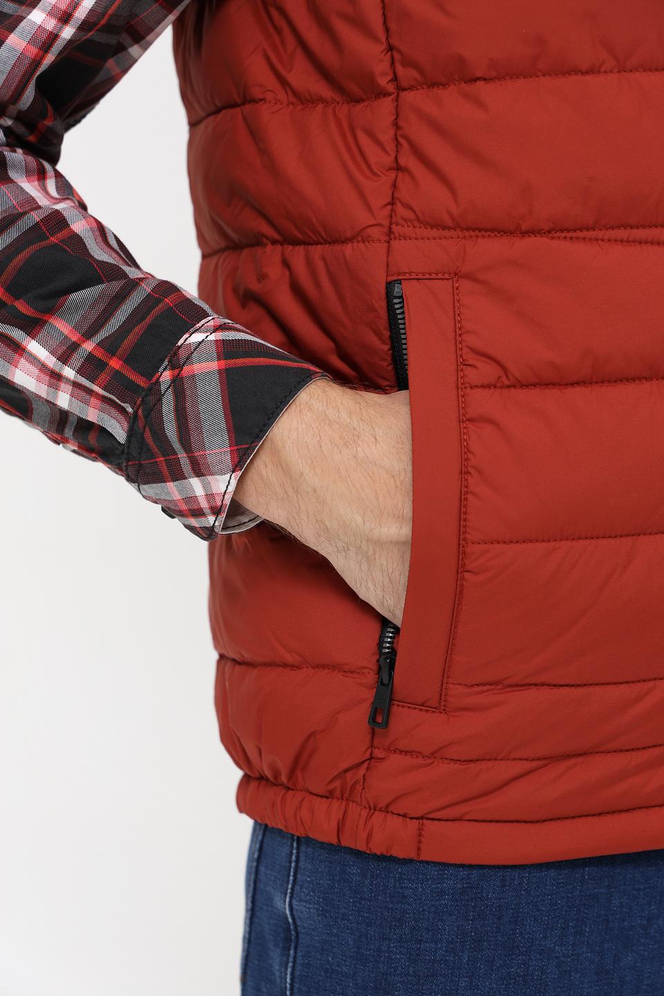 Жилет Bugatti стеганый терракотовый