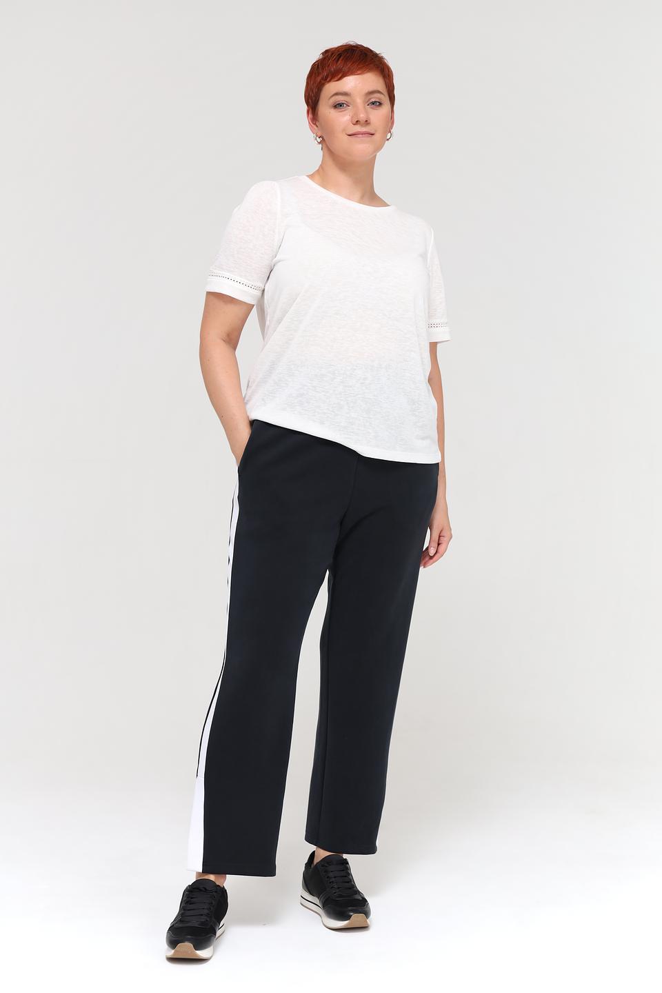 Брюки Beatris с полосками чёрные