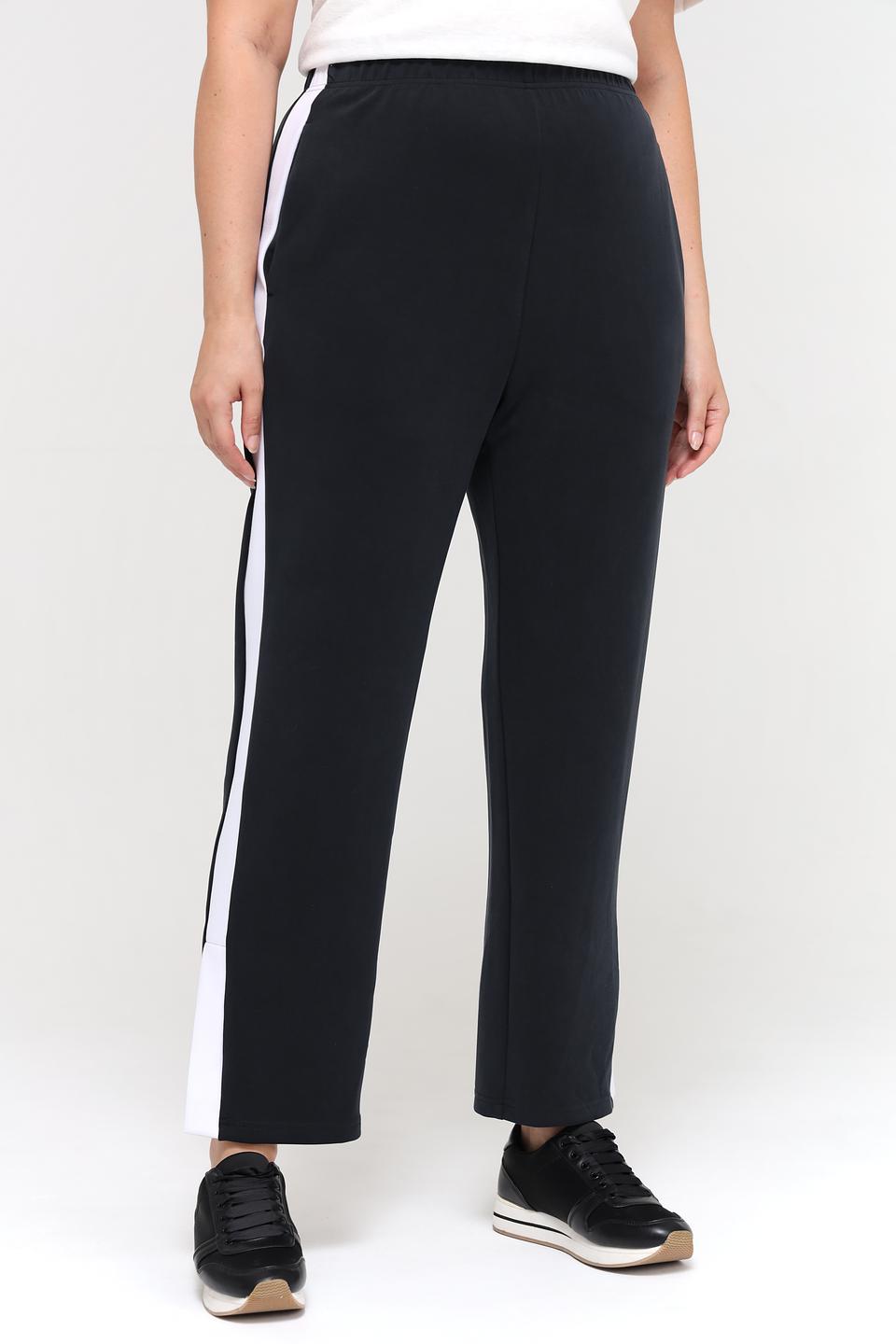 Брюки Beatris с полосками чёрные