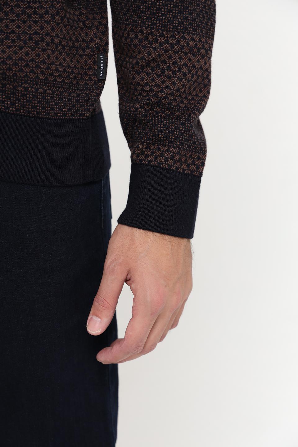 Джемпер Bugatti с узором коричневый